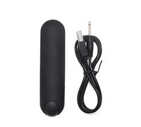 Vibrador de bala recargable de 10 modos, negro, juguete sexual silencioso, tacto suave, vibrador impermeable para adultos, consoladores sexuales regalo para parejas, juguetes adultos Magicnitz (negro)