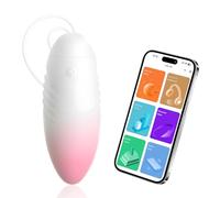 Vibrador de Bala Vibradorador Mujer, Qoosea 10 Modos Control APP Vibrador Huevo Vibro Juguetes Sexuales, Impermeable Vibrador Clitoriano Mujer Sex Toy para Pareja (Rosa)