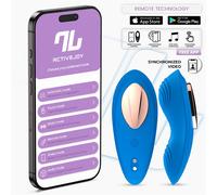 Vibrador de Braguita con APP Silicona Azul de Intoyou App Series