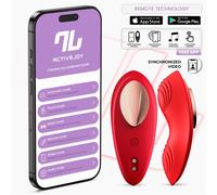Vibrador de Braguita con APP Silicona Rojo de Intoyou App Series