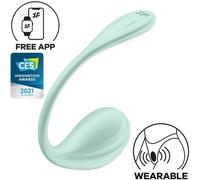 Vibrador de braguita con APP Smooth Petal - Verde