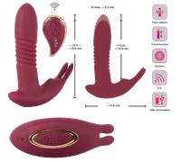 Vibrador de clítordo giratorio portátil con control remoto de silicona vagina...