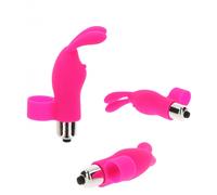 Vibrador de dedo conejo mini estimulador vibratorio del clítoris masaje vaginal