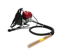 Vibrador de hormigón de mochila de 4 tiempos, 1.4 hp, varilla vibradora de 15 pulgadas, 3500 rpm, construcción de aluminio/plástico/acero, diseño absorbente de golpes para proyectos de construcción