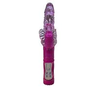 Vibrador de mariposa juguete sexual para mujer con función de choque - 6 rotaciones y 6 ajustes de vibración - Vibrador con batería - estimulador de clítoris y G Punk - Consolador con doble vibración