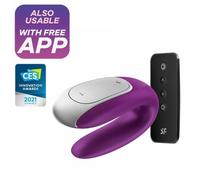 Vibrador de par de silicona vaginal pene masajeador vibratorio de doble...