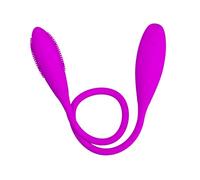 Vibrador de silicona 7 modos de consolador doble impermeable vibrador de silicona segura consolador doble para parejas clítoris, anal, vaginal, pezón, estimulador G juguete sexual