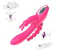 -Vībrādôr de Silicoņà Vībrādôr de Pareja, Vībrǎdøres Conejito, para Estimulación de la Vãgìnã, con 7 Potentes Módós de Vībrãciõn de Sūcćioñ, Carga Usb.Ideal para Juegos Previos en Pareja.