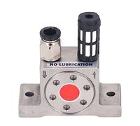 Vibrador de turbina de aire G1/8 pulgadas, oscilador neumático de acero inoxidable, chorro de de embudo industrial de alta frecuencia de vibración, con conector de manguera para