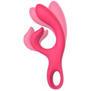 Vibrador de conejo de silicona para punto G estimula clítoris consolador vibr...