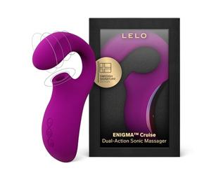 Vibrador Doble LELO ENIGMA Cruise, Succionador de Clítoris Femenino y Estimulador de Punto G con Tecnología SenseSonic, Deep Rose