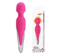 Vibrador eléctrico portátil de mano con función de calentamiento automático, masajea cualquier parte del cuerpo, carga por USB, cuerpo completo, vibrador impermeable