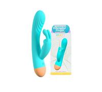 Vibrador Mujer Dual Conejito Clítoris Vaginal Suave Juguete Sexual Recargable USB Silencioso Impermeable Juguetes Eróticos Para Mujer Sexuales Consoladores Estimulador Autocuidado Placer Diario (AZUL)