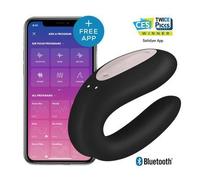 Vibrador para parejas con app Double Joy - Negro