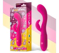 Vibrador punto G y conejito de silicona Cakey