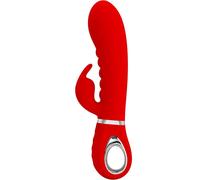 Vibrador Rabbit punto G Pretty Love Prescott rojo recargable, Poids 0.322 Kg, Colores Rojo
