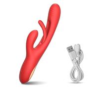 Vibrador Rabbit Vibrator G-Spot Vibrator Patting Para Mujeres 3 en 1 Clitoris Vibrator Potente Vibrador Anal Plug Juguetes sexuales Adultos