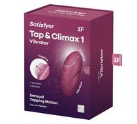 Vibrador Satisfyer Tap and Climax 1 - Rojo - Estimulador de clítoris con pulsaciones
