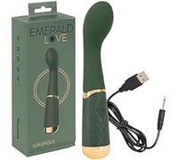 Vibrador resistente G-punto verde recargable Emerald Love