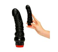Vibrador vaginal anal realista falo vibrador consolador negro estimulador puntoG
