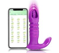 Vibrador Vibrador controlado por aplicación Bluetooth para mujer, consolador de empuje inalámbrico, punto G, vibrador para clítoris, Juguetes sexuales, bragas Para mujer