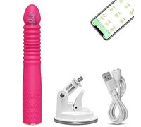 Vibrador Vibrador controlado por aplicación consolador telescópico automático arriba abajo vibrador de punto G juguetes sexuales de empuje masturbación femenina