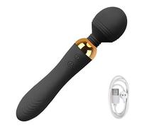 Vibrador Vibrador potente de dos motores, vibrador de punto G, vibrador AV, vibrador de pezón para clítoris, masturbador femenino de 10 velocidades