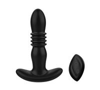 Vibrador Vibrador telescópico Anal Plug Control remoto Butt Plug Anal Vibrador Consolador Masajeador de Próstata Juguetes Sexuales Para Hombre Mujer