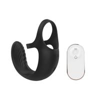 Vibrador Vibradores anales Para Hombres 10 modos Vibrador Masajeador de pene Anillo Castidad Jaula Bondage Vibradores Anillos para pene