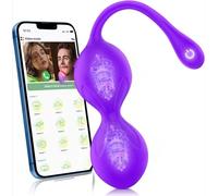 Vibradorador Mujer Juguetes Eróticos con APP Vibrador Huevo Vibración Mando a Distancia Clítoris Control Remoto Vibradores Punto G Consoladores.. para Dildo Pequeño 9 Modo (Lila)