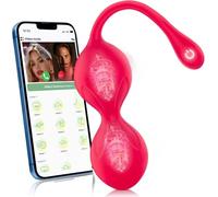 Vibradorador Mujer Juguetes Eróticos con APP Vibrador Huevo Vibración Mando a Distancia Clítoris Control Remoto Vibradores Punto G Consoladores.. para Dildo Pequeño 9 Modo (Red)