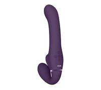 Vibradores clásicos marca Eternal Love Vibratore vaginale anale strap on Dual Pulse-Wave & Airwave Strapless Strapon Purple