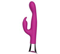 Vibradores clásicos marca Loving Joy Loving Joy 10 Function Slim Silicone Rabbit Vibrator Purple