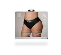 Vibradores clásicos marca OUCH! Perizoma con vibrazione Vibrating Strap-on Thong Removable Straps Black