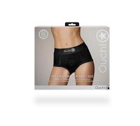 Vibradores clásicos marca OUCH! Slip con bullet vibrante Vibrating Strap-on Brief Black