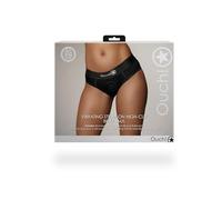Vibradores clásicos marca OUCH! Slip con vibrazione Vibrating Strap-on High-cut Brief Black