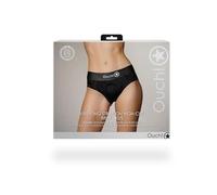 Vibradores clásicos marca OUCH! Slip con vibrazione Vibrating Strap-on High-cut Brief Black
