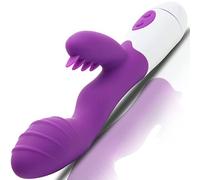 Vibradores para ti clítoris y punto G con función fuerte de silicona Rabbit vibrador anal, consolador erótico, juguete sexual para mujeres y parejas con 30 frecuencia de vibración W36-6