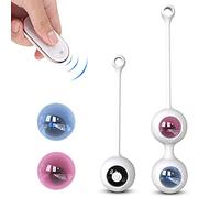 Vibradores Vaginales Kegel Ball 2 en 1 Bolas para Pelvico Bolas de Silicona con 9 Modos de Masaje, Punto G Vibrador para Control de Vejiga y Ejercicios del Suelo Pélvico para Mujer