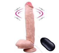 Vîbrãdørêsmujêr Sêxuãl con Mando a Distancia Pênê Vibración Giratorio Cønsølãdør Masculino Vibración Y Femenino Pênês Sêxuãlês para Mujeress Realista Silicona Vêntøsã