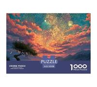 Vibrant and Colorful Fireworks 1000 Stück Stabiler Karton Puzzle Fireworks Over Fantasy Castle Lebendige Bilder Kreatives Spiel Puzzles Für Erwachsene Und Kinder 52x38cm/1000pcs