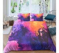 Vibrant Color Blend Funda de Edredón Juego de Ropa de Cama de 3 Piezas Diseño 3D con Cremallera Vibrant Color Blend Funda Edredon Incluye Fundas de Almohada Suave for niños y niñas King（220x240cm）