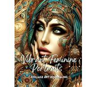 Vibrant Feminine Portraits - Collage Art Journaling: Artistic Collage Pages for Scrapbooking, Junk Journals & Creative Crafts