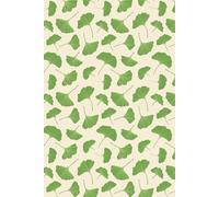 Vibrant Green Ginkgo Leaf Notebook: 6x9" Lined Journal with Hand-drawn Green and Yellow Ginkgo Leaves