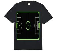 Vibrant Green Soccer Field Outline Football Pitch Comfort Colors Adult Heavyweight T-Shirt