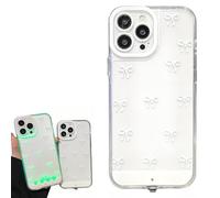 Vibrant Led Bowknot Phone Case for iPhone 11-17 Series, Upgrade Luminous Coquette Style Light-Up Case, with Color-Changing Lights for Women Girls, Light Up Your Vibe (White,For iPhone 12 Pro)