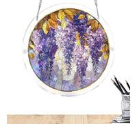Vibrant Petal Sculpture, Bloom Project, 5.9 Inches Transparent Garden Kit with Light Refraction, Glossy Hanging Display, Botanical Piece with Modern Design, Home Accent for Bedroom Use