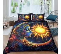 Vibrant Psychedelic Art Funda de Edredón 3 Piezas Compuesto Impresión 3D Cierre de Vibrant Psychedelic Arte Funda Edredon Fundas de Almohada Suave for niños y niñas Super King（260x220cm）