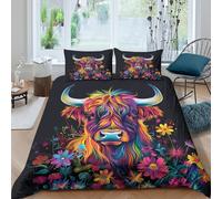 Vibrant Psychedelic Art Funda Edredon Microfibra Juego de Ropa de Cama de 3 Piezas Impresión 3D Cierre de Vibrant Psychedelic Arte Funda de Edredón Funda de Almohada a Juego Suave for Ancianos