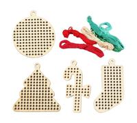 Vibrant Threads Ornament for Tree, Festive Chip Pendant for Decorating